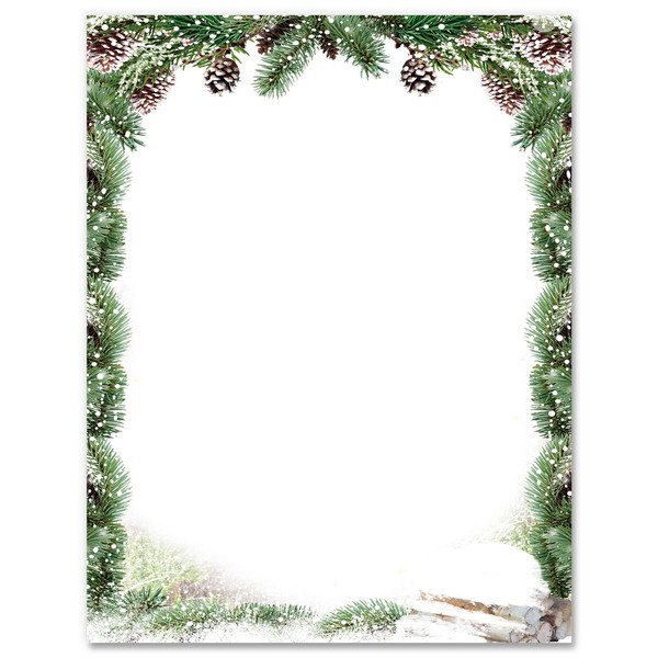 Generic AnyDesign 60Pcs Christmas Stationery Letterhead Paper Single-Sided Print Xmas