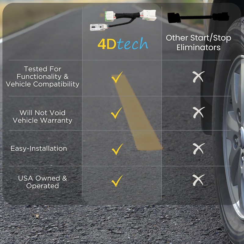 4D Tech Auto Start Stop Eliminator - Easy-Install Autostop Eliminator