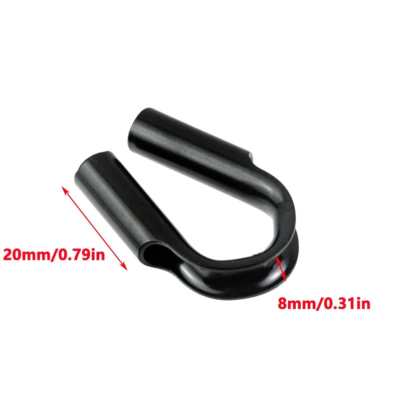 Antrader Rope Tube Thimble,4Pcs Stainless Steel Wire Rope Tube Thimble