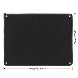 Patches Velcro Wall Velcro Surface Velcro Mat Wall Tactical Military Velcro Patch Board Organiser Display Board with Eyelets - Black (60 x 45 cm)