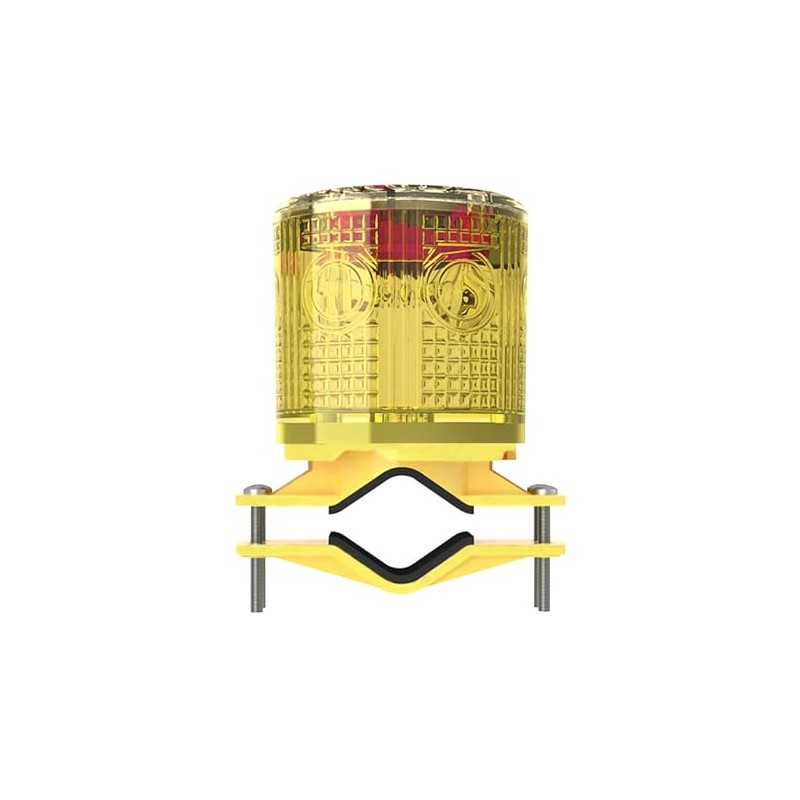 QXMH Solar Strobe Warning Light: Waterproof LED Flashing Safety Light,