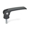 Ganter Normelemente Eccentric clamp with screw, 927-82-M6-60-B, handle length l1: