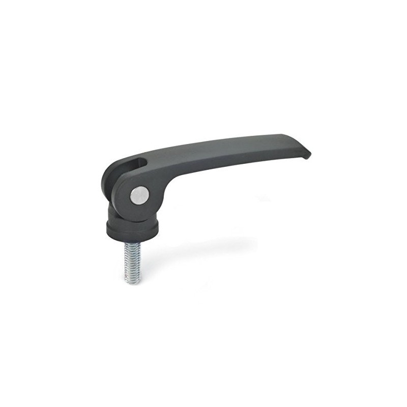 Ganter Normelemente Eccentric clamp with screw, 927-82-M6-60-B, handle length l1: