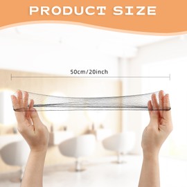 200 Pcs 20inch/50cm Hair Nets Nylon Edge Mesh Invisible Elastic Hairnets for Food Service Ballet Hairstyling Bun Dance Party Kitchen Sleeping - Black