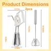 2 PCS Egg Beaters Hand Crank, Manual Egg Whisker Set
