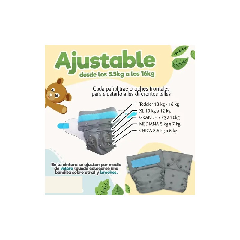 Pañales Ecológicos De Tela Ecopipo (3pack-estampado) 4g