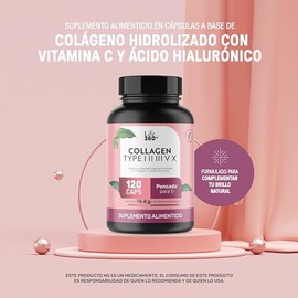 Life 360+ Suplemento Alimenticio a Base de Collagen Type, 120 C?psulas