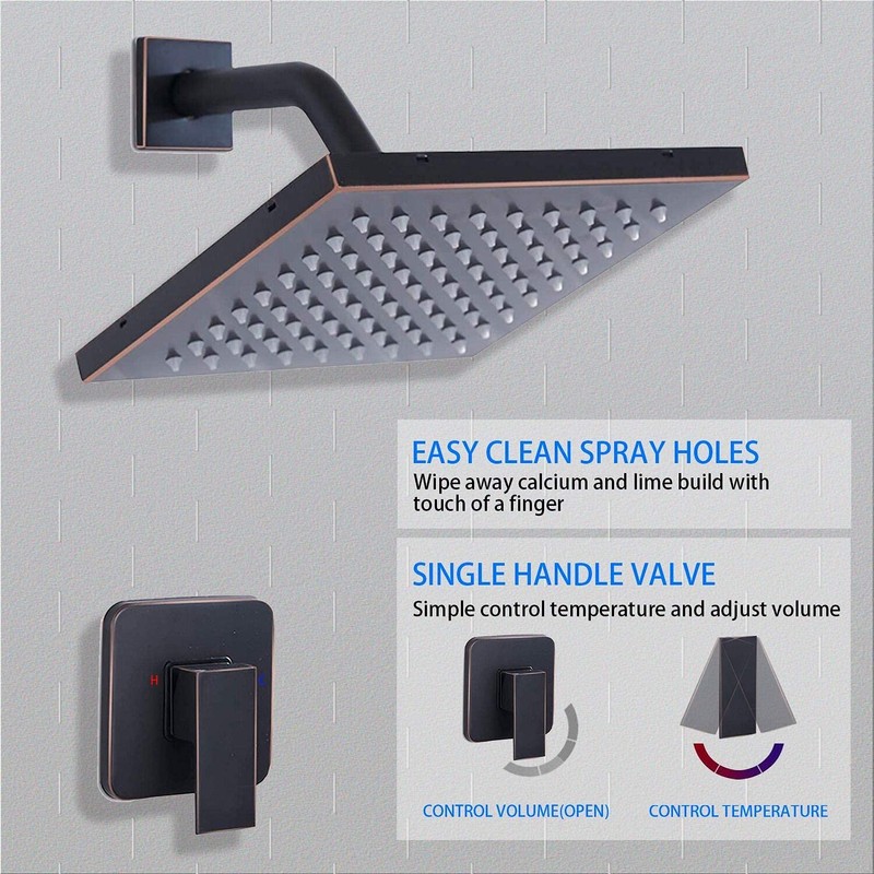 Oil Rubbed Bronze Shower Faucet GGStudy Single Function Shower Trim