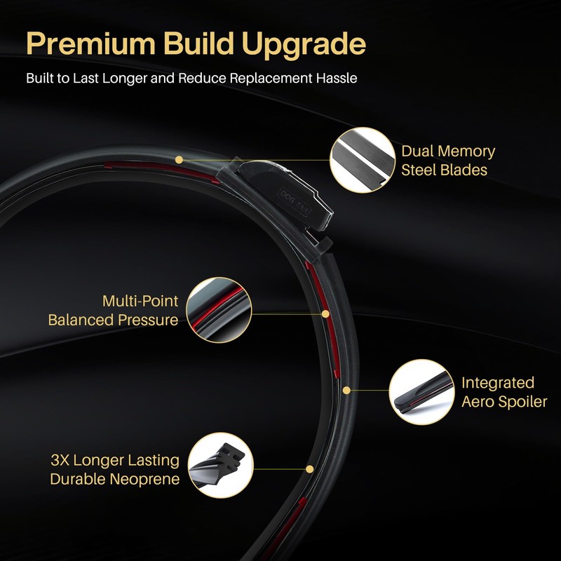 DOG TAIL Windshield Wiper Blades for My Car 24"+19" with