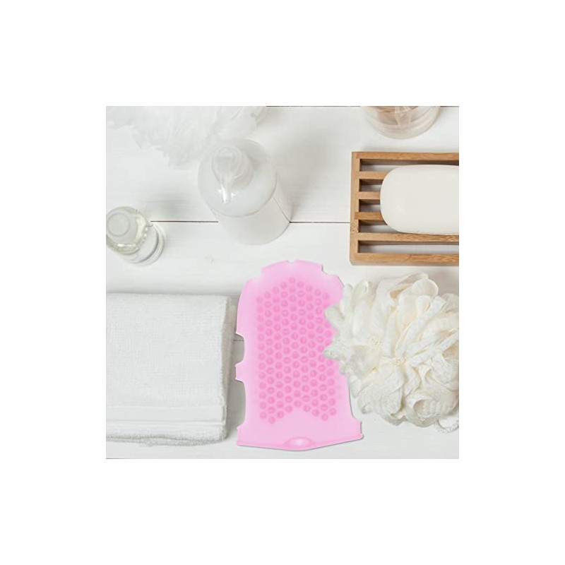Coheali Guantes Silicona Baño Cepillos Masaje Hombres Mujeres Color Azar