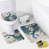 Dunmat 4 Pieces Retro Peacock Shower Curtain Set Beautiful Animal