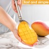 Mango Slicer, Silver Mango Cutter Tool, Stainless Steel Microblades Watermelon
