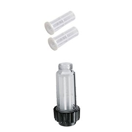 1 x Water Filter Set 3 Pieces Suitable for Kärcher Kränzle Nilfisk-Alto Bosch Stiehl Kingkraft Pressure Washers with 3/4 Inch Internal Thread: AG as 4.730-059.0 Includes 2 x Free Filter Insert