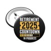 EMUWORKS Retirement Badge Pin Button - 2.3 Inch Glossy Print,