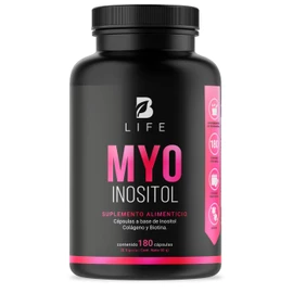 Inositol de 180 Cápsulas de 500 mg. Ingredientes naturales. Myo Inositol B Life.