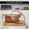 Moss & Stone 7 Pcs Copper Pots And Pans Set,