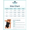 Ribbed One Piece Swimsuits for Women Button up Swimwear Tummy