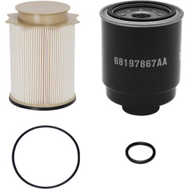 68197867AA, 68157291AA Replacement for 2013-2018 Ram 2500 3500 4500 5500, 6.7L Cummins Turbo Diesel Engines,Fuel Filter Water Separator Set