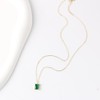 SIMPLÍ BASIC 925 Sterling Silver Emerald Cut Necklace | 8mm