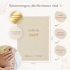 MeinBaby123® Linen Pregnancy Diary with Gold Engraving, Pregnancy Diary, Pregnancy