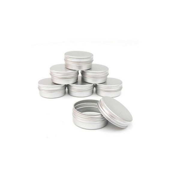 10PCS Round Metal Aluminium Cosmetic Cases-Balm Nail Art Cream Make Up Pot Lip Jar Tin Case Container With Screw Cap For DIY Cosmetics/Beauty Products (50G)