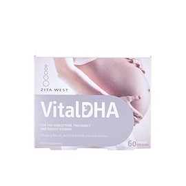 Zita West Vital DHA with Omega 3 for Fertility, Pregnancy and Breastfeeding | (60 Capsules 1 Month Supply)