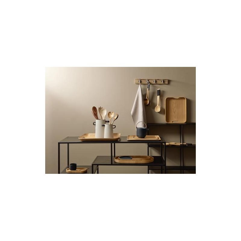 ASA Selection Salad Servers with Black Nylon Handle Wood L