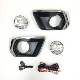 LEDIN Fog Light Kit Set For 2021-2022 Chevy Colorado Switch Wire Assembly Chrome Bezel