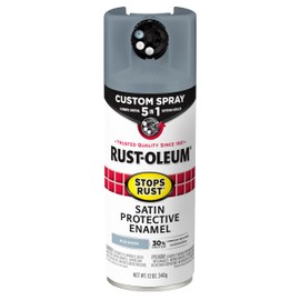 Rust-Oleum 383423 Stops Rust Custom Spray 5-in-1 Spray Paint, 12 oz, Satin Blue Haven