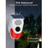 PILSAMAS Solar Motion Sensor Alarm with Custom Voice Upload -
