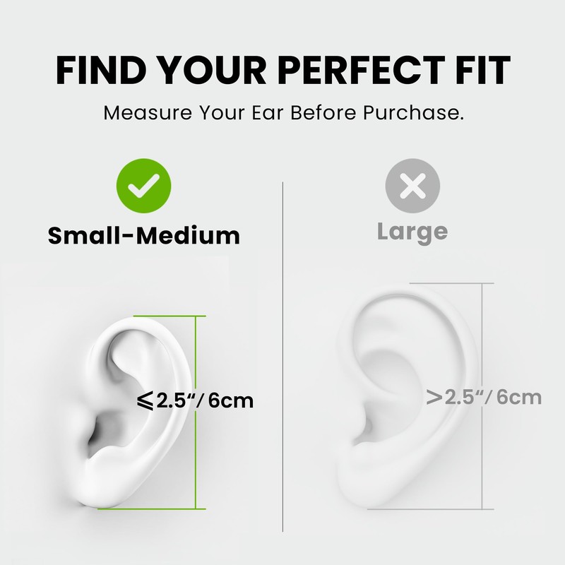 Avantree Resolve (Small-Medium) – Wired Open-Ear Earbuds w/Mic & Over-Ear