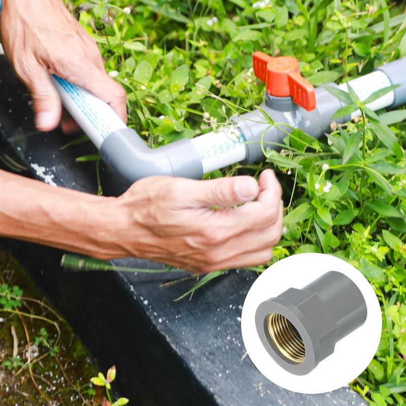 sourcing map 3 Pcs PVC Pipe Fittings, 25mm 3/4 PT