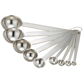 Wadasuke, 18-8 Extra Thick Measuring Spoons, Set of 9, Product Number: BKI449