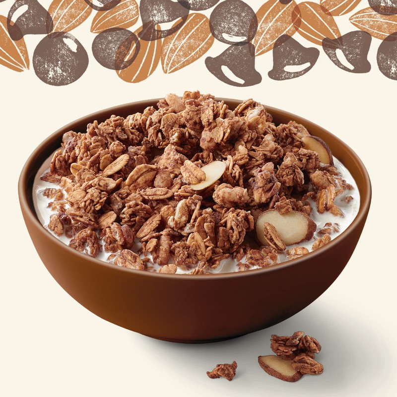 Cascadian Farm Organic Granola, Dark Chocolate Almond Cereal, Resealable Pouch,