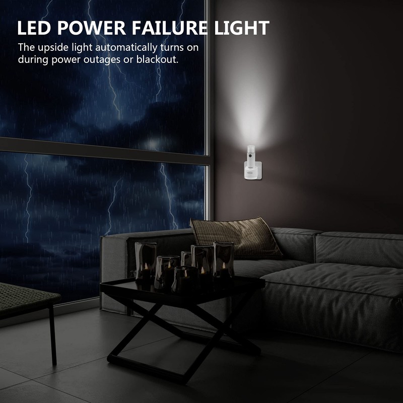 THOVAS Emergency LED Flashlight, Power Failure Light, Plug-in Flashlight for