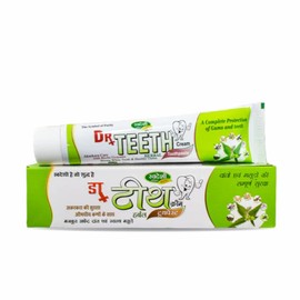 4 Pack - Dr. Teeth Ayurvedic Toothpaste (100g Each) | With Neem, Akarkara, Babool, Laung & Majuphal | Herbal Toothpaste without Fluoride | Natural Ayurveda Dental Care | Swadeshi Ayurved