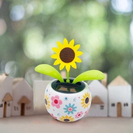 Sunflower Solar Dancing Flowers, Cute Solar Powered Dancing Swinging Flower, Swinging Solar Power Flip Flap Flower Decor Gift,Car Home Desk,Detective and Spy,Learning and Education