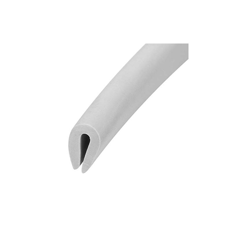 sourcing map Edge Trim U Seal Grey Rubber Plastic U