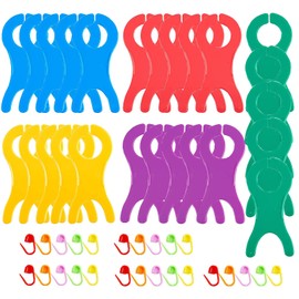 HUAZIZ Pack of 25 Coloured Cross Stitch Embroidery Thread Spools Made of Plastic, Yarn Spool Plastic Wool Winding Board Thread Cord Winding Spool Plate Spool Thread Knitting Sewing Crochet, for