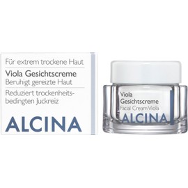 ALCINA Viola Gesichtscreme - 1 x 50 ml - Trockene Haut - Reduziert trockenheitsbedingten Juckreiz - Bewahrt vor Schuppenbildung