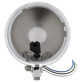 United Pacific 32051 5-3/4 inch Chrome Motorcycle Headlight Housing Only - Bottom Mount
