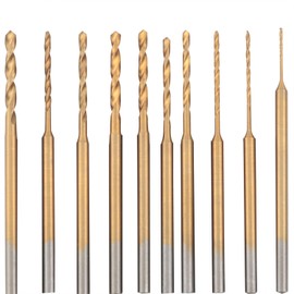 CHENJIN 10PCS High Speed Steel Miniature Engraving Drill Bits Variable Diameter Twist Reaming Drill Bits 10 Sizes 0.6 to 2.2MM for Jewellery Amber Beeswax Resin Circuit Board Leather Wood Drilling