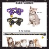 EXPAWLORER Breakaway Cat Collar with Bells- 2Pcs Adjustable with Bowtie