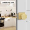 goldenwarm Gold Door Knobs Closet, Zinc Alloy Square Ball Brushed