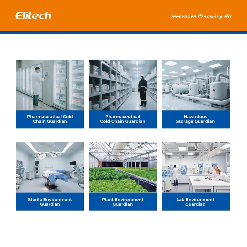 Elitech Digital Hygrometer Thermometer with 2m External Probe, Bluetooth Data