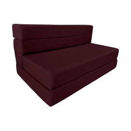 Danfuton Folding Foam Mattresses, Chair Lounger, Studio Guest Beds, 6 x 39 x 80, Burgundy