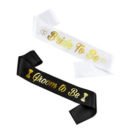 EPCDBBRT 2 Pieces Bride And Groom Belts, Become Groom Belts, Become Groom Belts, Bride And Groom Party Decorations, Suitable For Weddings, Engagements