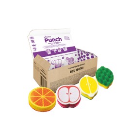 Vileda, Punch, Set da 4 Spugne Cucina | Quattro Spugne. Massima potenza | Antigraffio* | Profumate | cucina, bagno & esterno