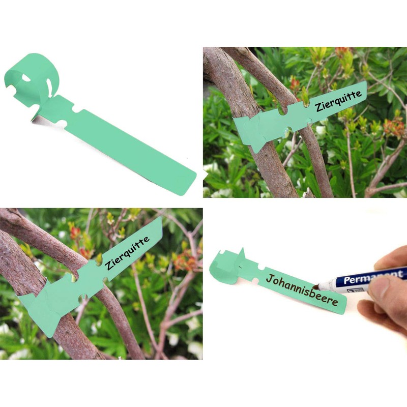 HomeTools.eu® 100 Labels for Plants Weatherproof Plastic 21 x 2