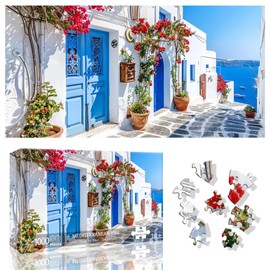 Ginfonr Puzzle 1000 Teile, Küstenlandschaft Puzzle Erwachsene Herausforderndes Rätsel,Blumen Puzzlespiele Für Die Ganze Familie, EIN Festliches Geschenk Für Freunde in Einer Schönen Verpackung